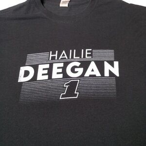 NASCAR Hallie Deegan Racing Shirt Large Black Racing Motorsports Race Car Driver